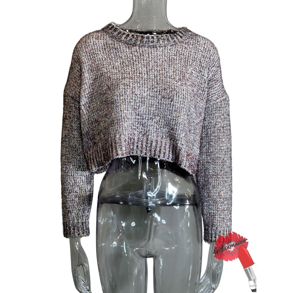 Molly Green Laina Sweater‎ Women Small Cropped Confetti Multi-Color